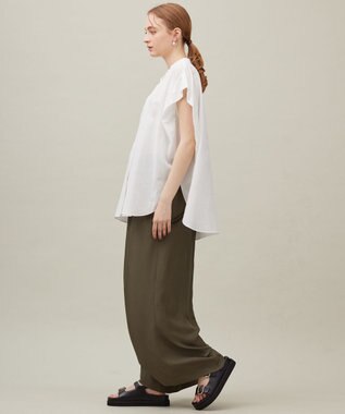 23区 【SACRA】シュリンクギャバジン ブラウス ホワイト系