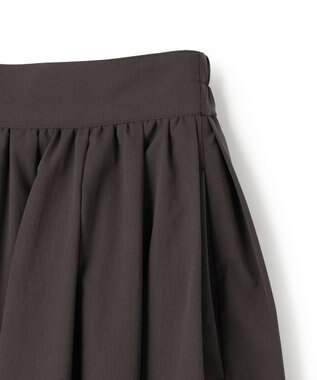 uncrave クールタッチカラータイプライター フレアスカート ダークブラウン