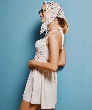 San-ai Resort（三愛水着楽園） ワコール定番商品カップ使用、GHIカップの大きなお胸に対応【グラマラスフィット】クロスワイヤーAライン水着　11EF-ML・13GHI-L LL ホワイト