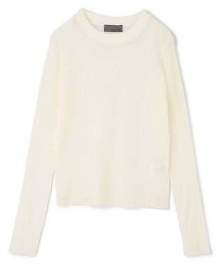 uncrave シアー リブ クルーネック ニット（uncrave STANDARD） オフ