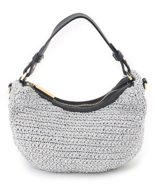 23区 VIOLAｄORO メタリック ミニ ショルダーバッグ シルバー系