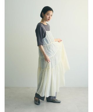 Green Parks armonia.ティアードシアーキャミワンピース Ivory