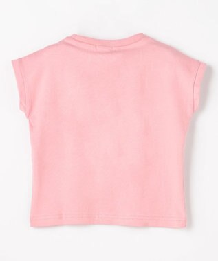 ANY KIDS 【綿100%】ひんやり フレンチスリーブ サガラ刺繡Tシャツ ピンク×ウサギ