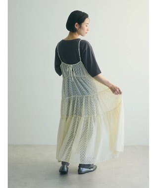 Green Parks armonia.ティアードシアーキャミワンピース Ivory