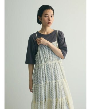 Green Parks armonia.ティアードシアーキャミワンピース Ivory