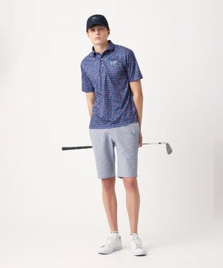 23区GOLF 【MEN】ストライプ柄 ショートパンツ ブルー系2