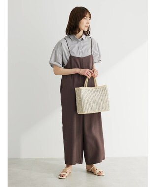 Green Parks 細ひもゆったりサロペット Brown