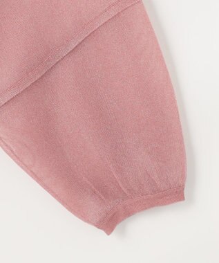 ANY SIS 【洗える】シアーランタンスリーブ カーディガン ベリーピンク