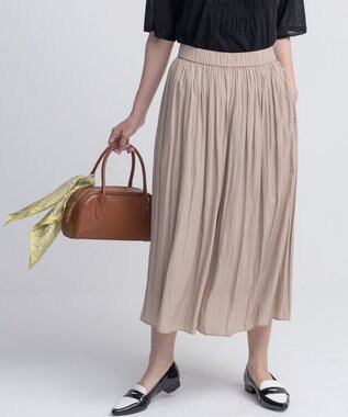 【WEB限定カラーあり】ギャザーライトデシン パンツ