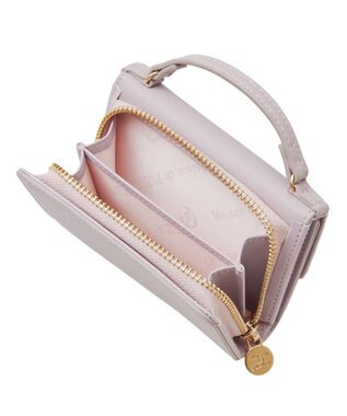 Maison de FLEUR ハンドル付きリボンウォレット Lavender