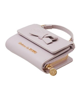 Maison de FLEUR ハンドル付きリボンウォレット Lavender