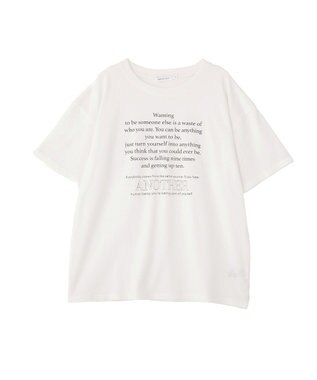 AMERICAN HOLIC メッセージロゴＴシャツ Off White