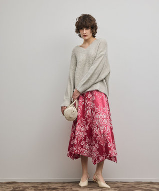 GRACE CONTINENTAL オーナメントジャガードハンカチヘムスカート