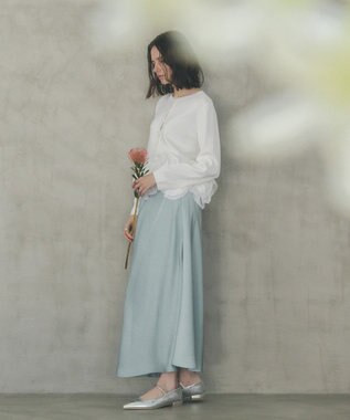 YECCA VECCA サテンフレアスカート Mint