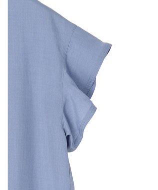 Green Parks 接触冷感　比翼シャツチュニック Blue