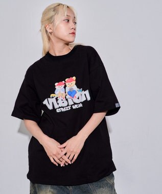 WEGO 【ユニセックス着用ITEM/MLサイズ展開】別注VISIONベアグラフィックT（SS） ブラック