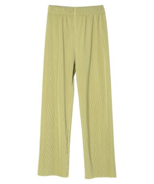 Green Parks BEST PRICE セルフカットプリーツパンツ Lime Green