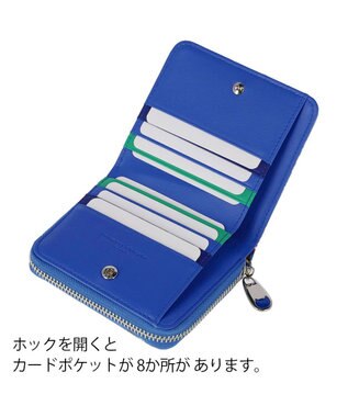 tsumori chisato CARRY ピーターパン ラウンドファスナー 2つ折り財布 ブルー