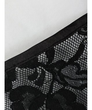 Green Parks AnriettMusee シャーリングスリーブＴシャツ＋レースキャミソールＳＥＴ Black