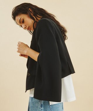 GRACE CONTINENTAL ミリタリーショートジャケット ブラック