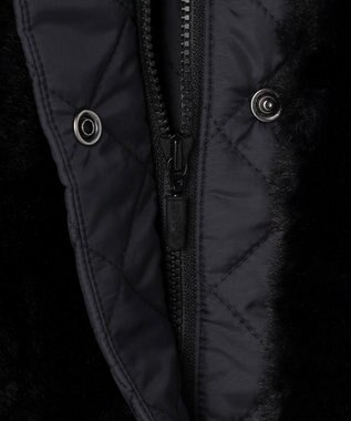 23区GOLF 【WOMEN】ファー＆キルトコンビワンピース ブラック系