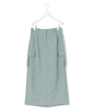 ICB L 【洗える】ヘビーナイロンツイル スカート ティールグレー系