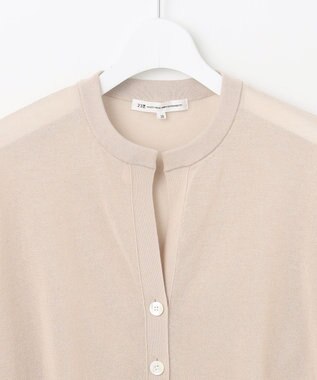 23区 L 【洗える】ライトシアーニット カーディガン ベージュ系