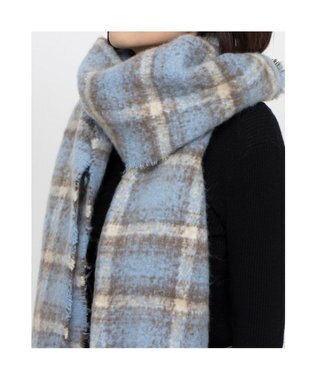 UNBILLION カシュネ cache nez / ブークレオンブレーチェックストール ネイビー