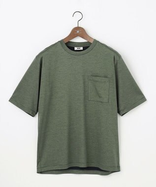 JOSEPH ABBOUD 【キングサイズ・ジャージー素材・ストレッチ】コンパクトコットンジャージー Tシャツ ダークグリーン系2
