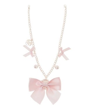 Maison de FLEUR ピンクマニアビジューリボンパールバッグチャーム Pink