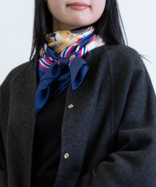 Marca ＜秋の新作！＞【 Marcaオリジナル】ボヤージュ 大判 シルクツイル スカーフ