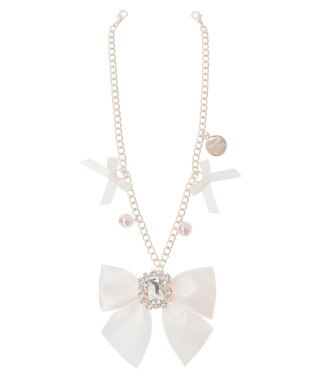 Maison de FLEUR ピンクマニアビジューリボンパールバッグチャーム Light Pink