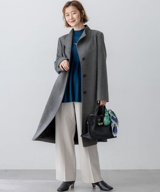 23区 【洗える】ウールギャザー ドルマンスリーブ ニット ピーコックグリーン系