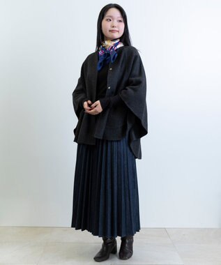 Marca ＜秋の新作！＞【 Marcaオリジナル】ボヤージュ 大判 シルクツイル スカーフ ネイビー