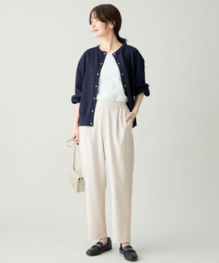 ANY スプリングカラーニットカーディガン ネイビー