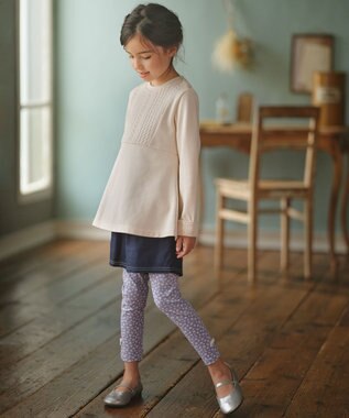 組曲 KIDS 【110-140cm】ホイップキルト トレーナー エクリュ系