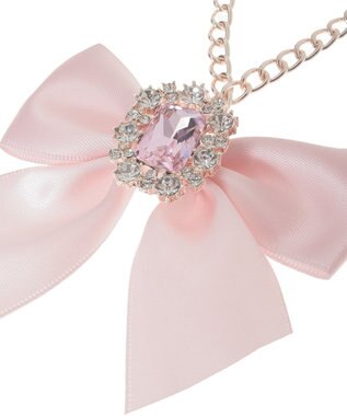 Maison de FLEUR ピンクマニアビジューリボンパールバッグチャーム Pink