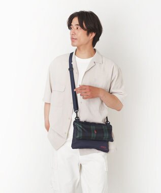MOONBAT 【3WAY】POLO RALPH LAUREN カラーブロックマルチBAG 傘袋 チェック無地 ダークグリーン