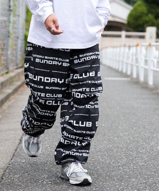 WEGO 【ウエストゴム/手洗い可】ナイロン　トラックパンツ 柄2