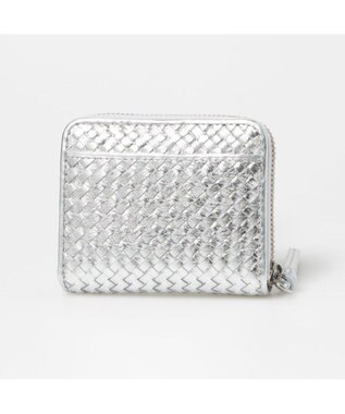 UNBILLION ペルケ perche / レザーメッシュ・ジャバラカードウォレット シルバー