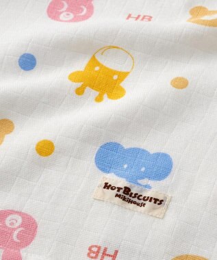 MIKI HOUSE HOT BISCUITS 二重織ガーゼのマルチケット アイボリー
