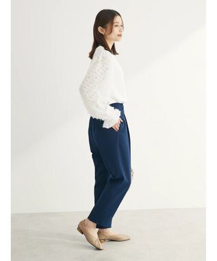 Green Parks 袖ジャガードドッキングプルオーバー Off White