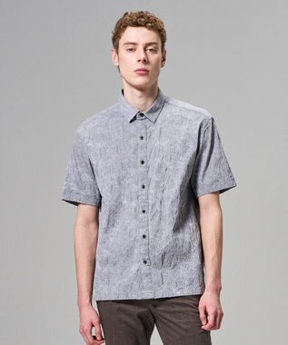 JOSEPH HOMME 【新型】アブストラクトジャガードストレッチ 　レギュラーカラー半袖シャツ