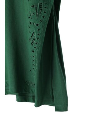 Green Parks Ｂ．サイド刺繍カットプルオーバー Black