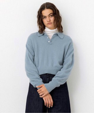 NAVE 【Nave・手洗い可】ポロニット サックスブルー系