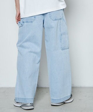 WEGO ルーズペインターパンツ デニム淡色