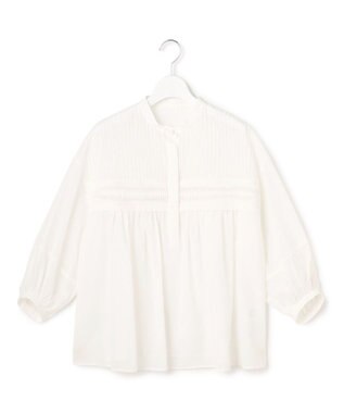 23区 【先行予約】コットンボイル ピンタック ブラウス ホワイト系