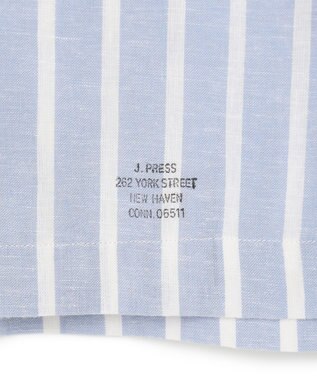 J.PRESS MEN 【HYBRID LINEN】オープンカラーシャツ サックスブルー系1