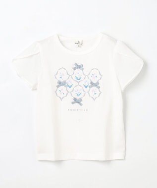 組曲 KIDS 【110-140㎝】スズランプリント Tシャツ オフホワイト