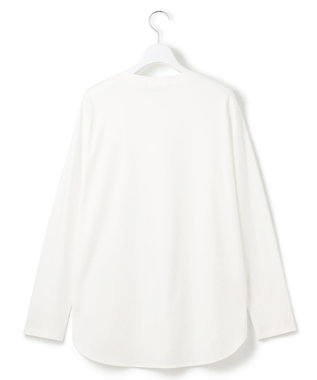 ICB L 【マシンウォッシャブル可】シンプルジャージー ロングスリーブTシャツ オフホワイト系